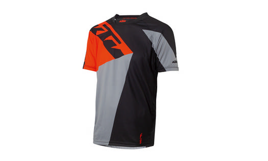 KTM - Factory Enduro Shirt Short Sleeve Black Fire Orange Grey